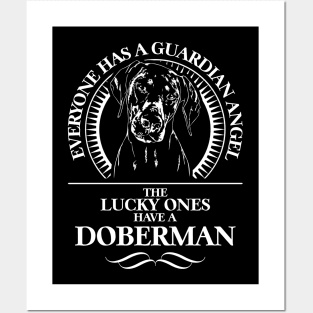 Proud Doberman Guardian Angel dog gift Posters and Art